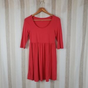 Green Cotton by Garnet‎ Hill Dress Coral Size Extra Small